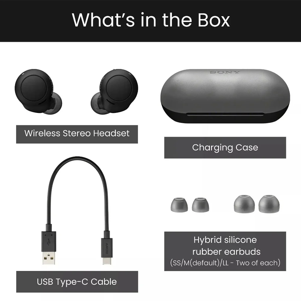 Sony WF-C500 Truly Wireless In-Ear Bluetooth Earbud Headphones